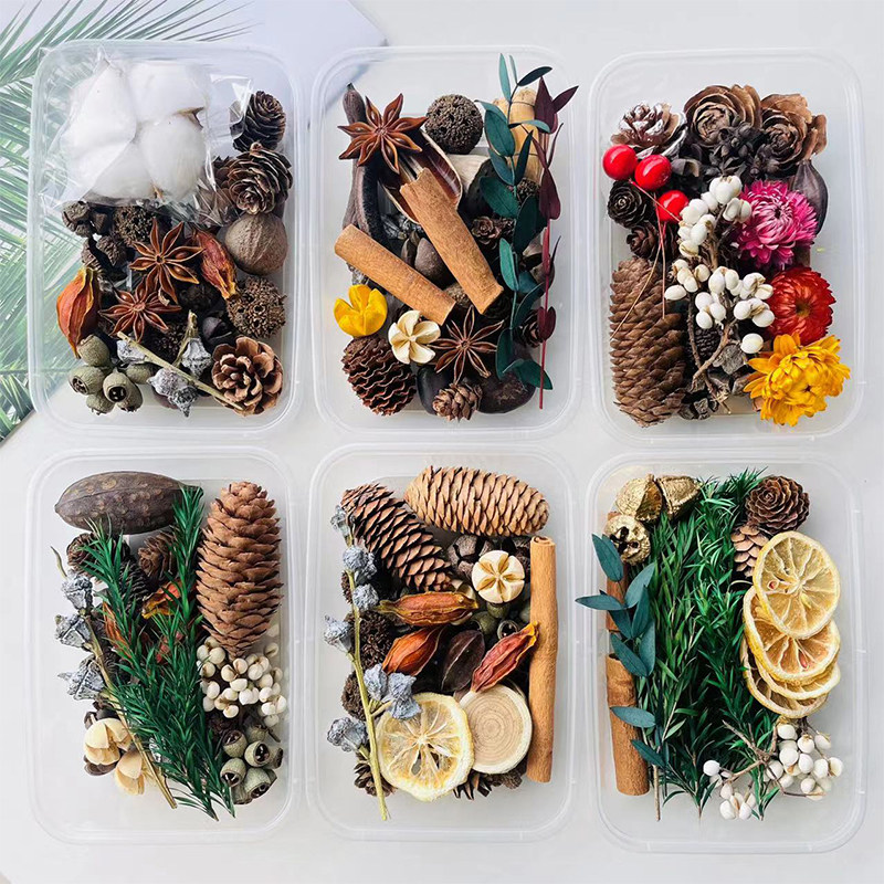 Dried Fruit Mix - Rustikales Waldstil-Mischset aus getrockneten Pflanzen, natürliche