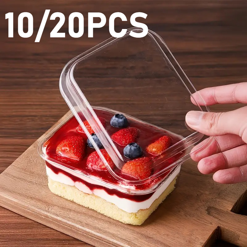 Food Snacks Box - 10/20PCS Einweg Platz Tasche Abdeckung Transparent