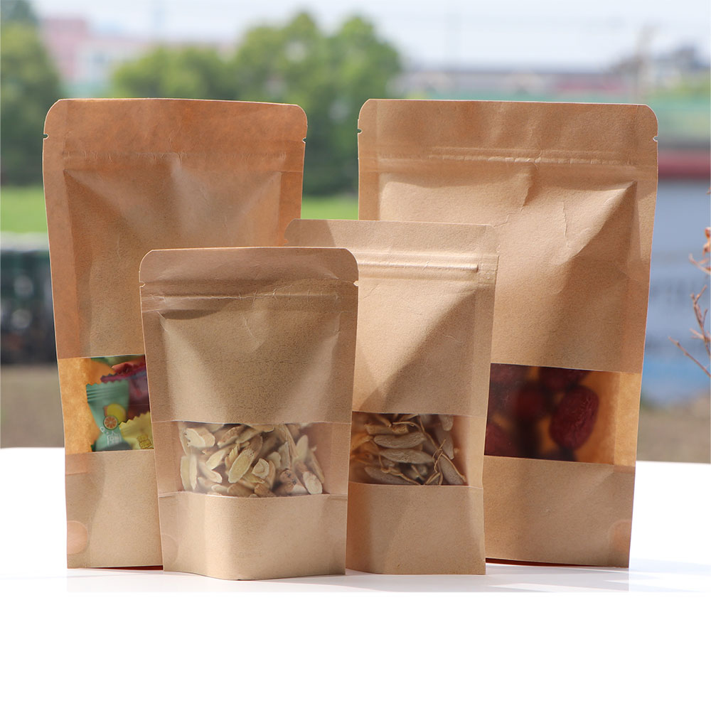 Food Snacks Packaging - Kraft papier Zip Lock Taschen mit