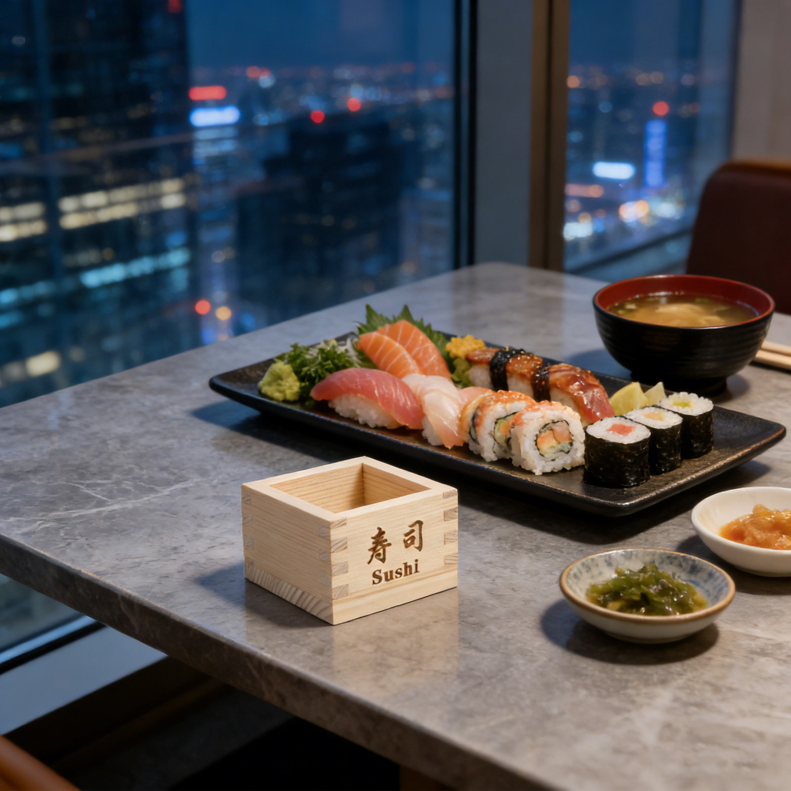 Food Snacks Box - Japanische Masu Sake-Schale, Holz-Sake-Box, traditioneller quadratischer