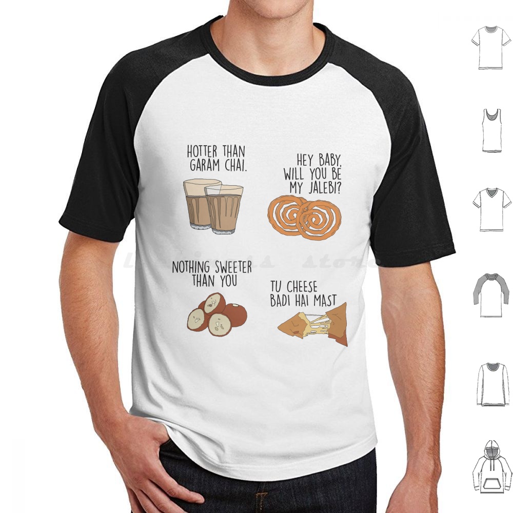 Food Snacks Indian - Indisches Paket. Snack Lines T-Shirt 6XL