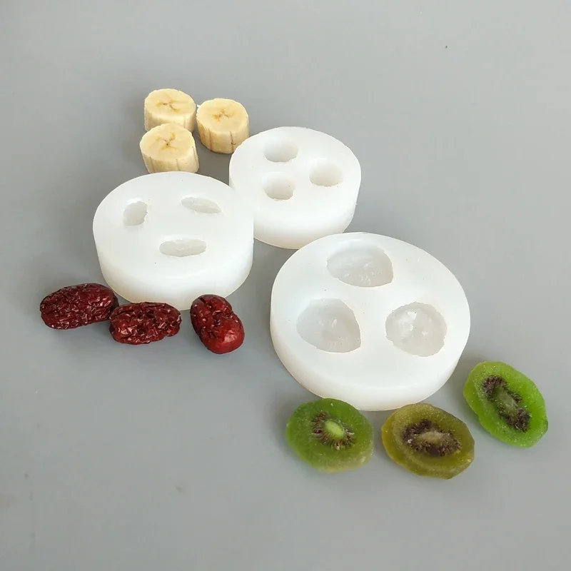 Dried Fruit Mix - 3d Obst Silikon Formen Bananenscheiben Kiwi