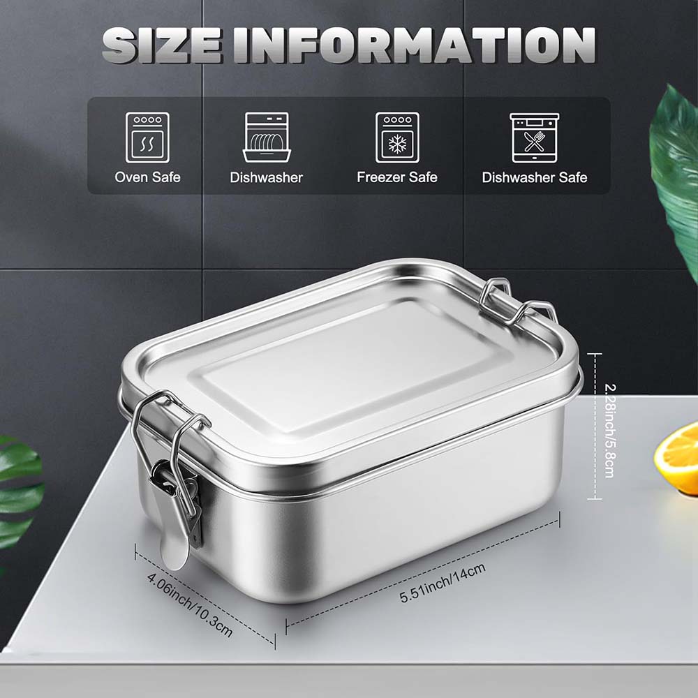 4 Stück Edelstahl-Bento-Box, M – Food Snacks Box Bewertung und Preis
