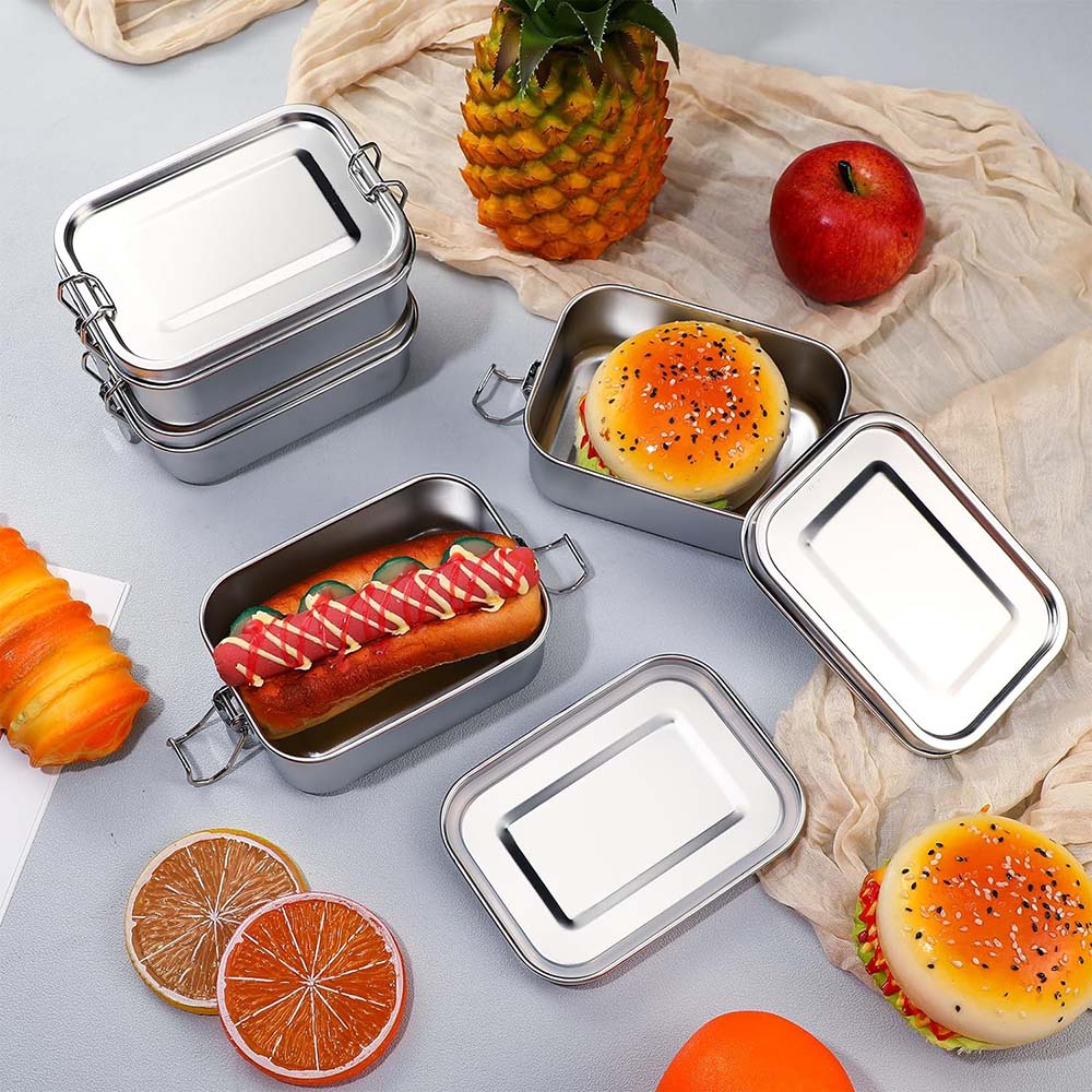 4 Stück Edelstahl-Bento-Box, M – Food Snacks Box Bewertung und Preis