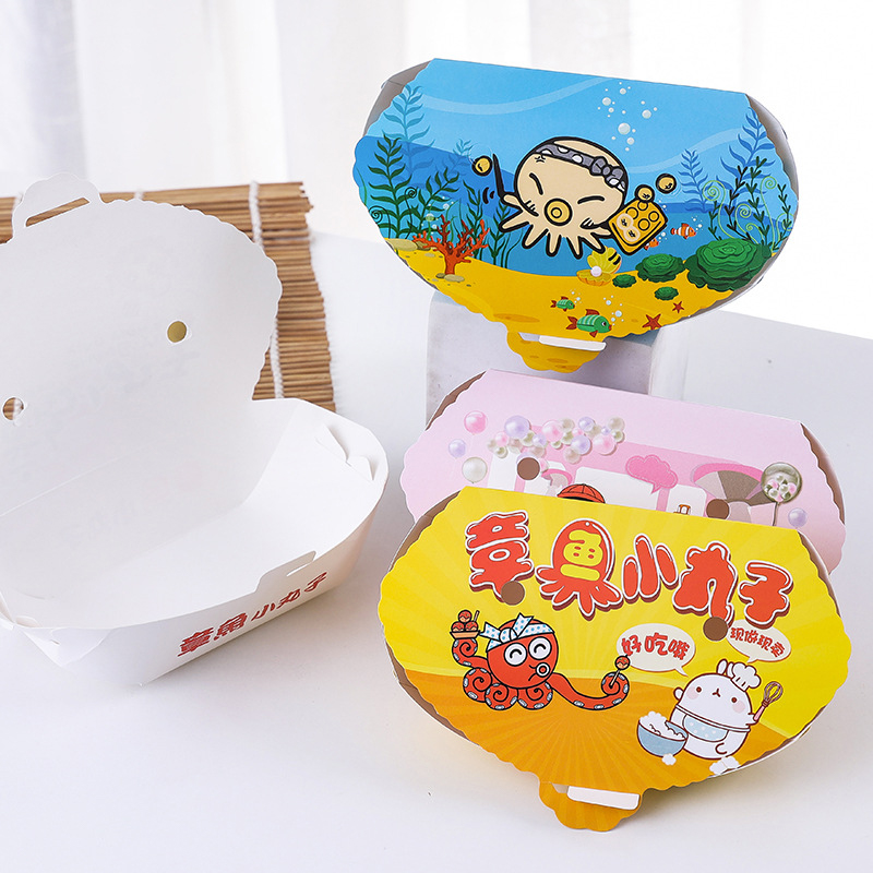 100Pcs Einweg Cartoon Octopus  – Food Snacks Box Bewertung und Preis