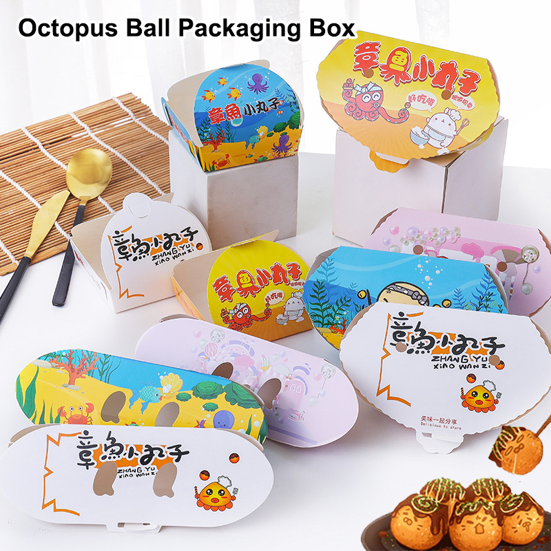 100Pcs Einweg Cartoon Octopus  – Food Snacks Box Bewertung und Preis
