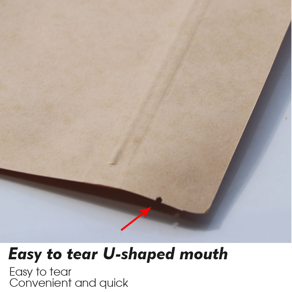 Kraft papier Zip Lock Taschen  – Food Snacks Packaging Bewertung und Preis
